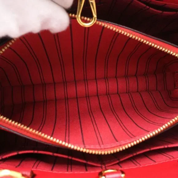 Monogram Emplant Leather Montaigne BB Shoulder Handbag Dahlia Pink Red - Picture 3 of 9